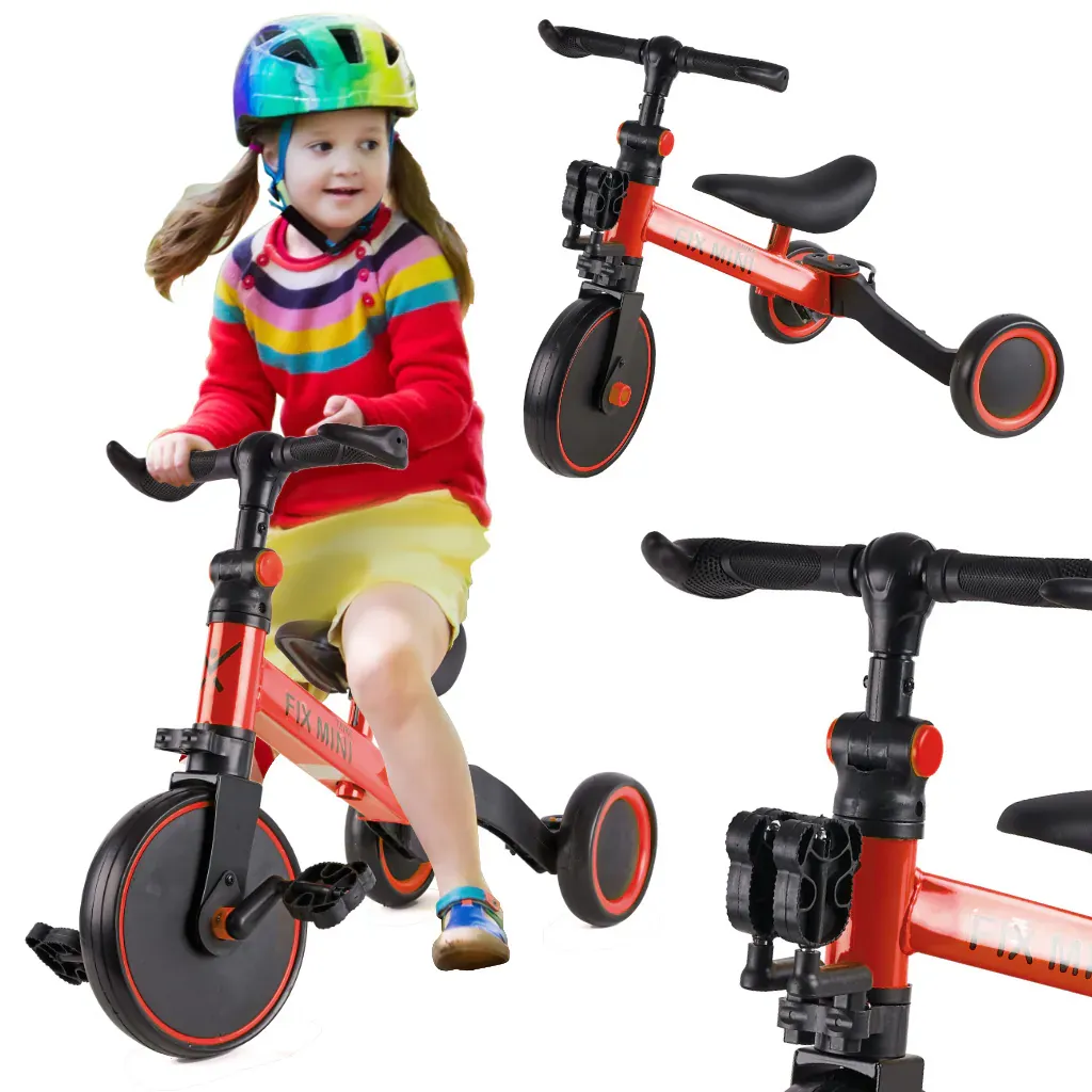 trike fix mini 3u1 tricikl s pedalama crveni - slika 2