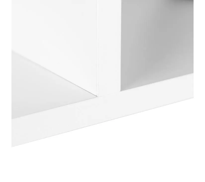 modernhome polica za knjige - bijela 175 x 28 x 77 cm - slika 7
