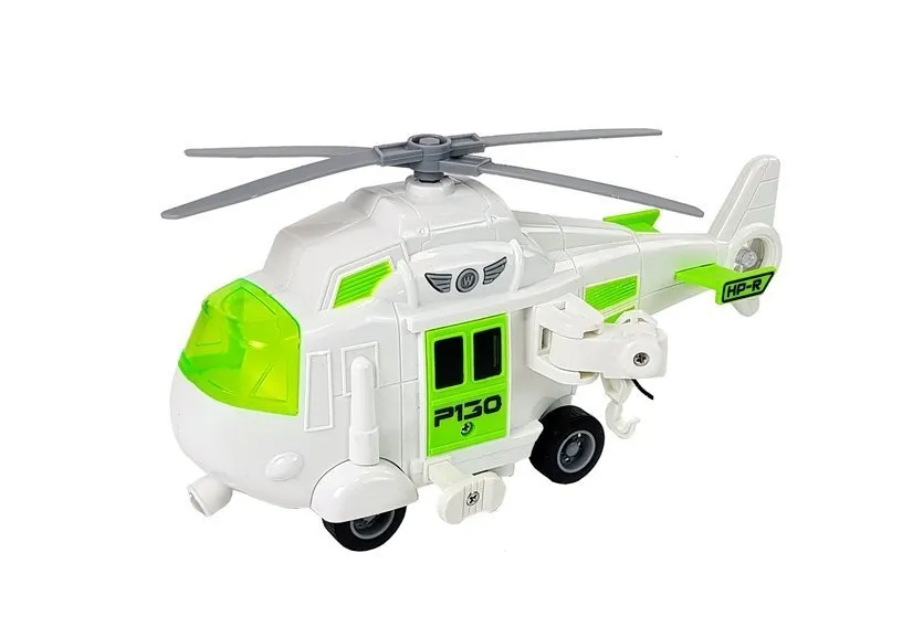 kamion transporter helikoptera 1:16 bijelo-zeleni - slika 5