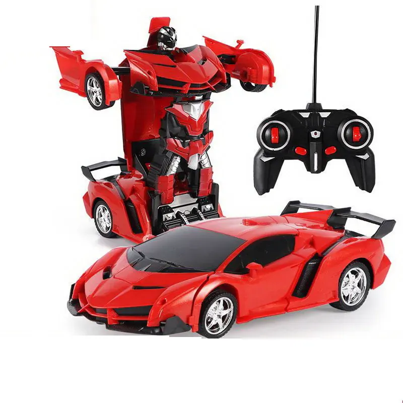 multifunkcionalni auto robot transformer 2u1 crveni - slika 2