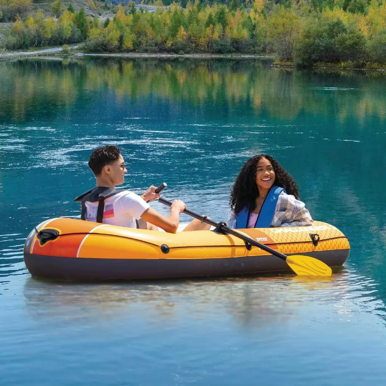 intex napuhujući čamac challenger 2 za 2 osobe, s pumpom i 2 vesla, 66312 - slika 4