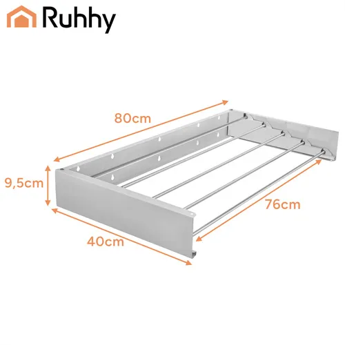 ruhhy zidna sušilica rublja 80 cm - slika 3