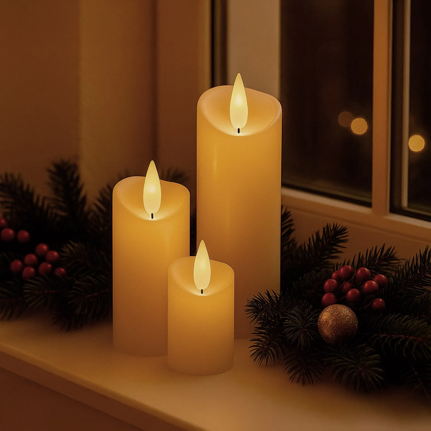 led svijeća – 9,5 × 5 cm, bijela - slika 11