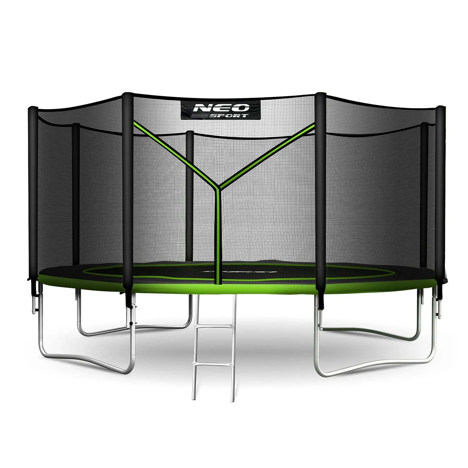 neo-sport vrtni trampolin 404 cm (13 ft) s vanjskom mrežom i ljestvama - slika 3