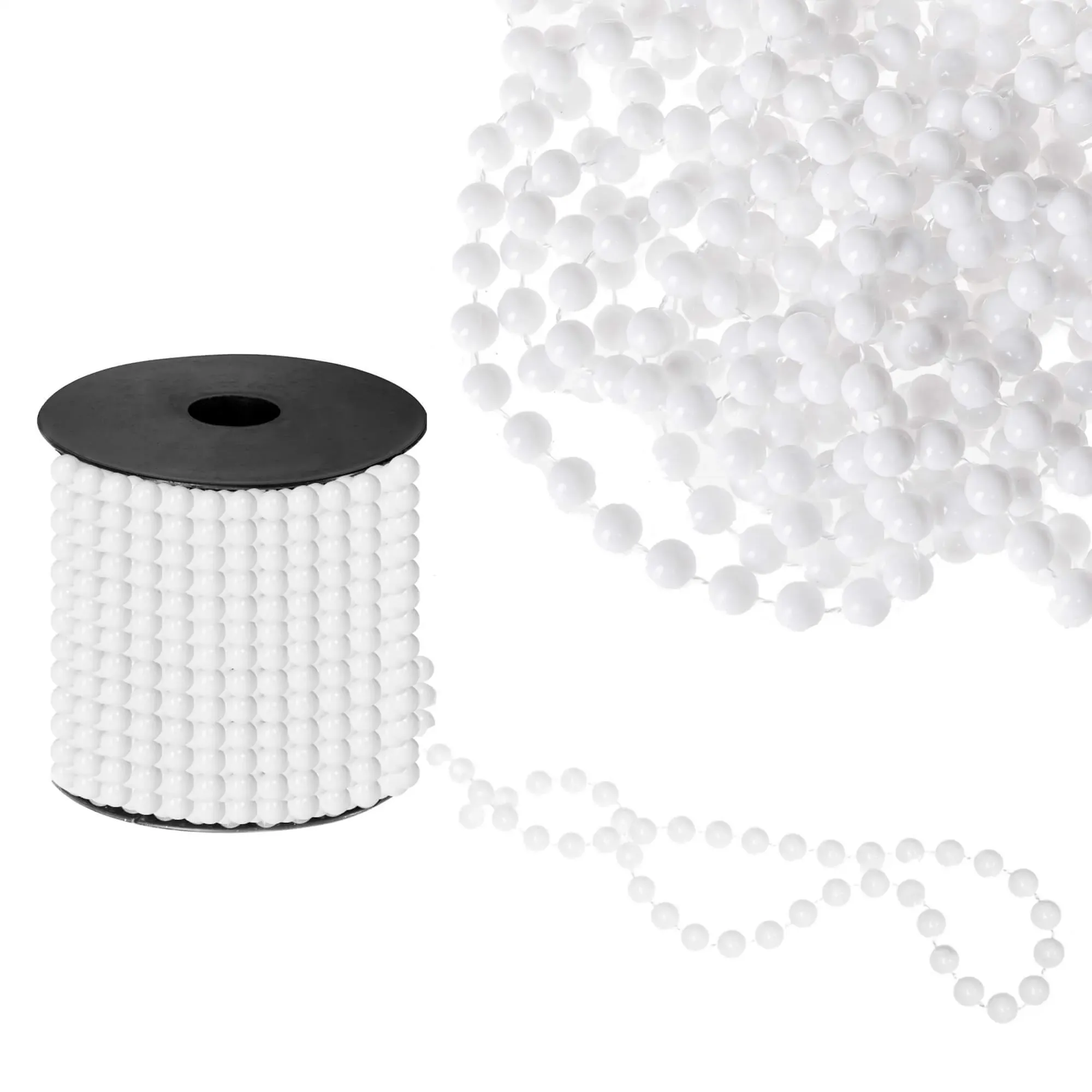 lanac s perlicama 7 mm – duljina 10 m bijeli - slika 2