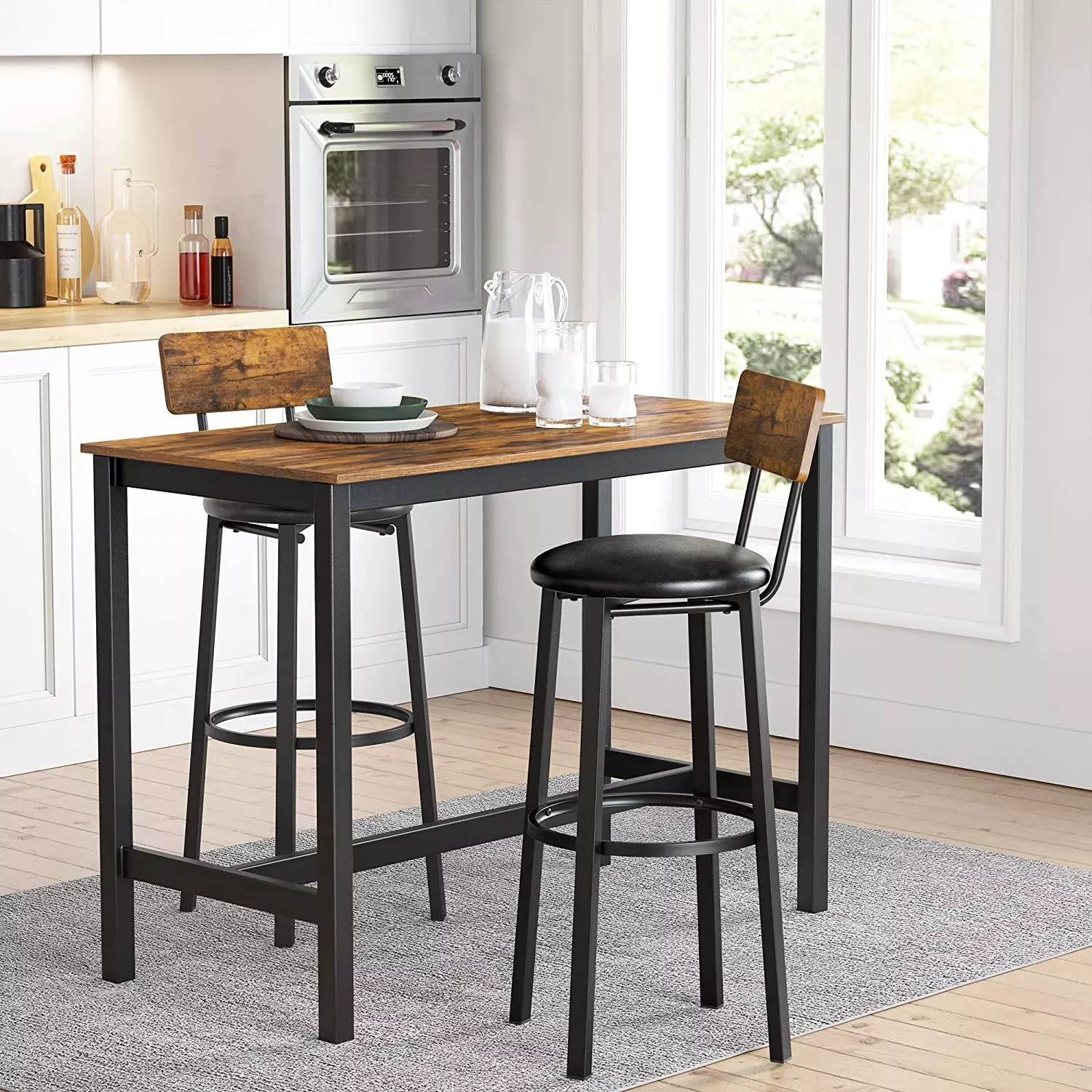 modernhome set od 2 visoke barske stolice - slika 4
