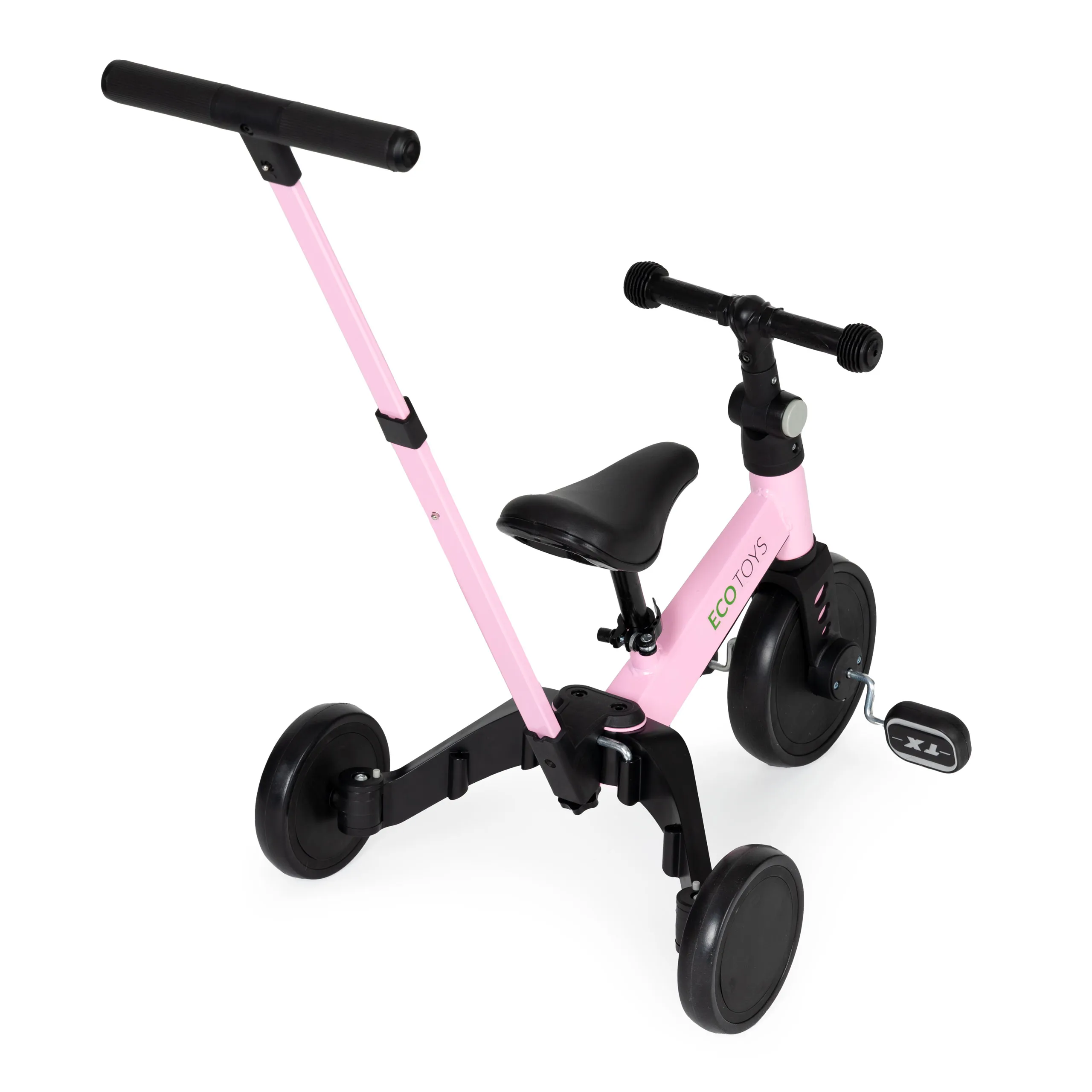 ecotoys bicikl 2 u 1 rozi - slika 4