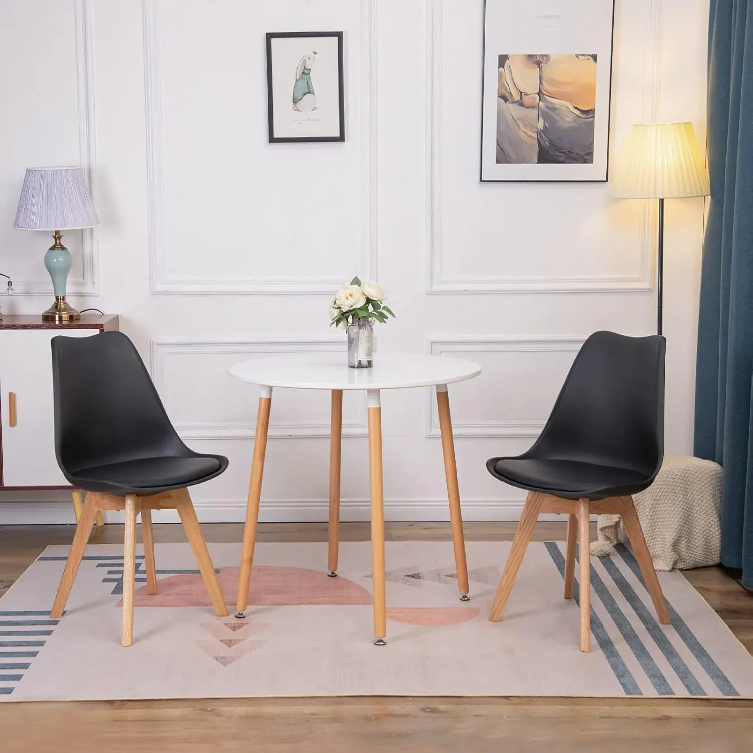 modernhome set od 4 stolice - crna - slika 3
