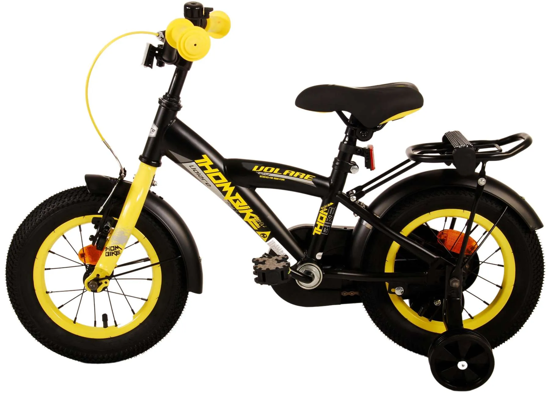 volare dječji bicikl thombike 12" crno-žuti - slika 13