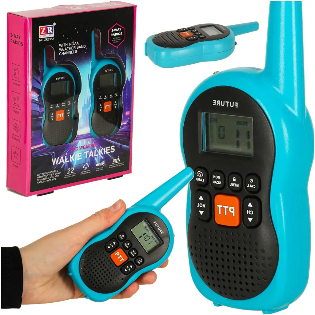 walkie talkie za djecu dometa 3 km set od 2 kom. - slika 2