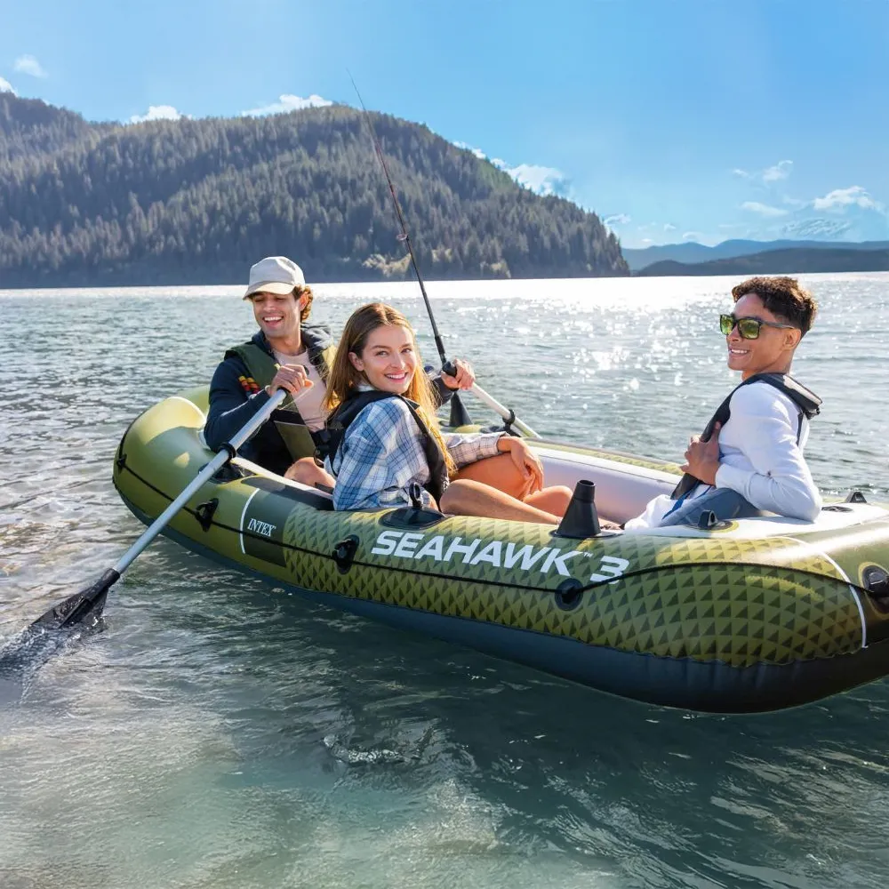 intex napuhujući čamac seahawk 3 za 3 osobe, s pumpom i 2 vesla, 66333 - slika 4