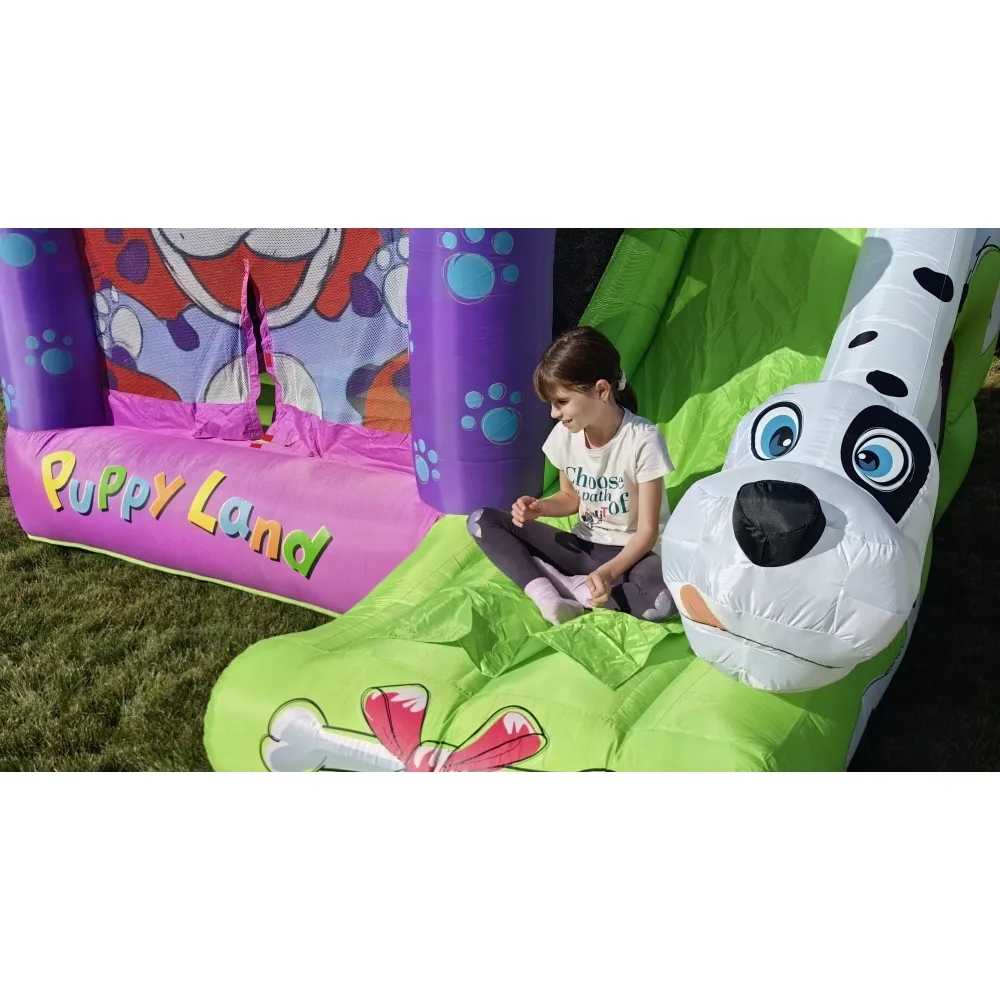 happy hop puppy land dog dvorac na napuhavanje s toboganom - slika 21