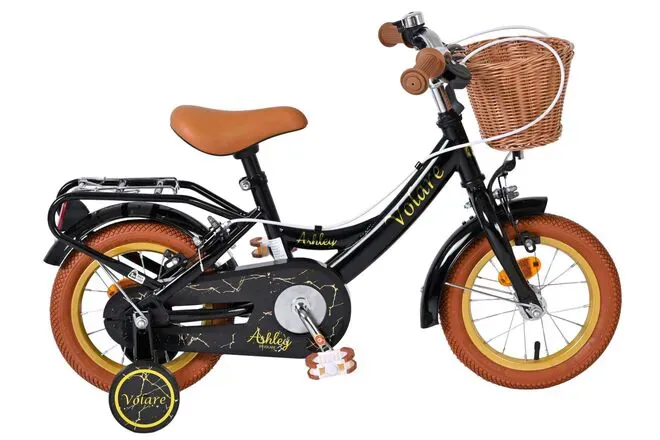 volare dječji bicikl ashley 12″ crne boje, s dvije ručne kočnice - slika 2