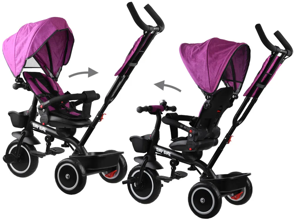 dječji tricikl 3u1 tiny bike rozi - slika 4