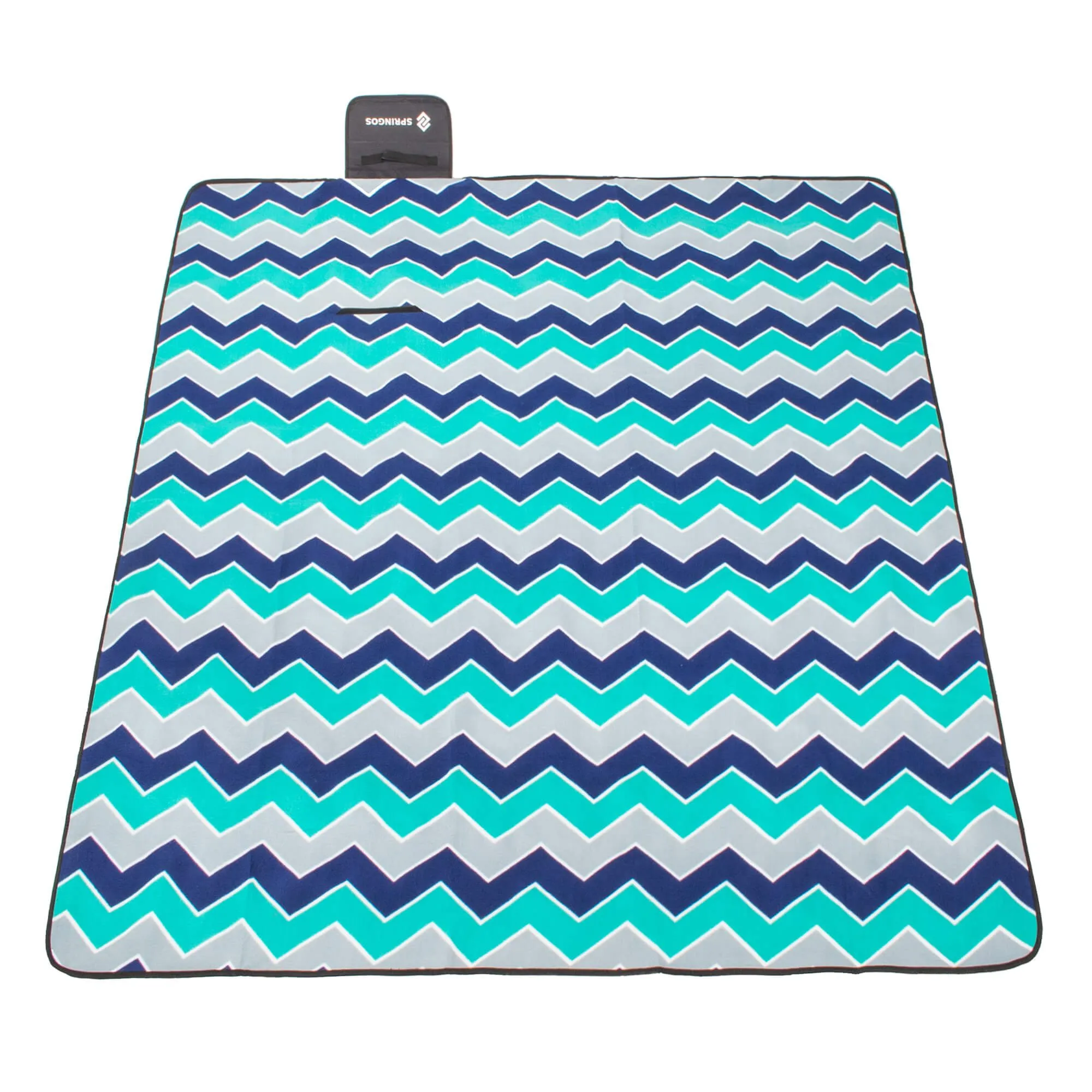 deka za piknik 220 x 180 cm plavo,bijela i siva - slika 8