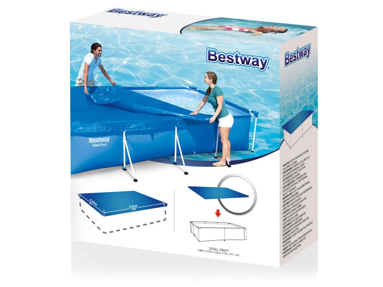 navlaka za bazen s okvirom 300 x 201 cm bestway 58106 - slika 5