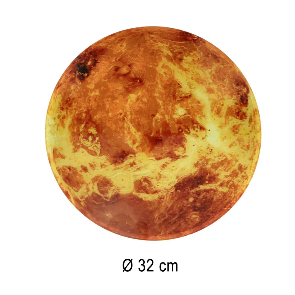 zidni sat sa led ekranom - planet zemlja, 32 cm, naranđasti - slika 5