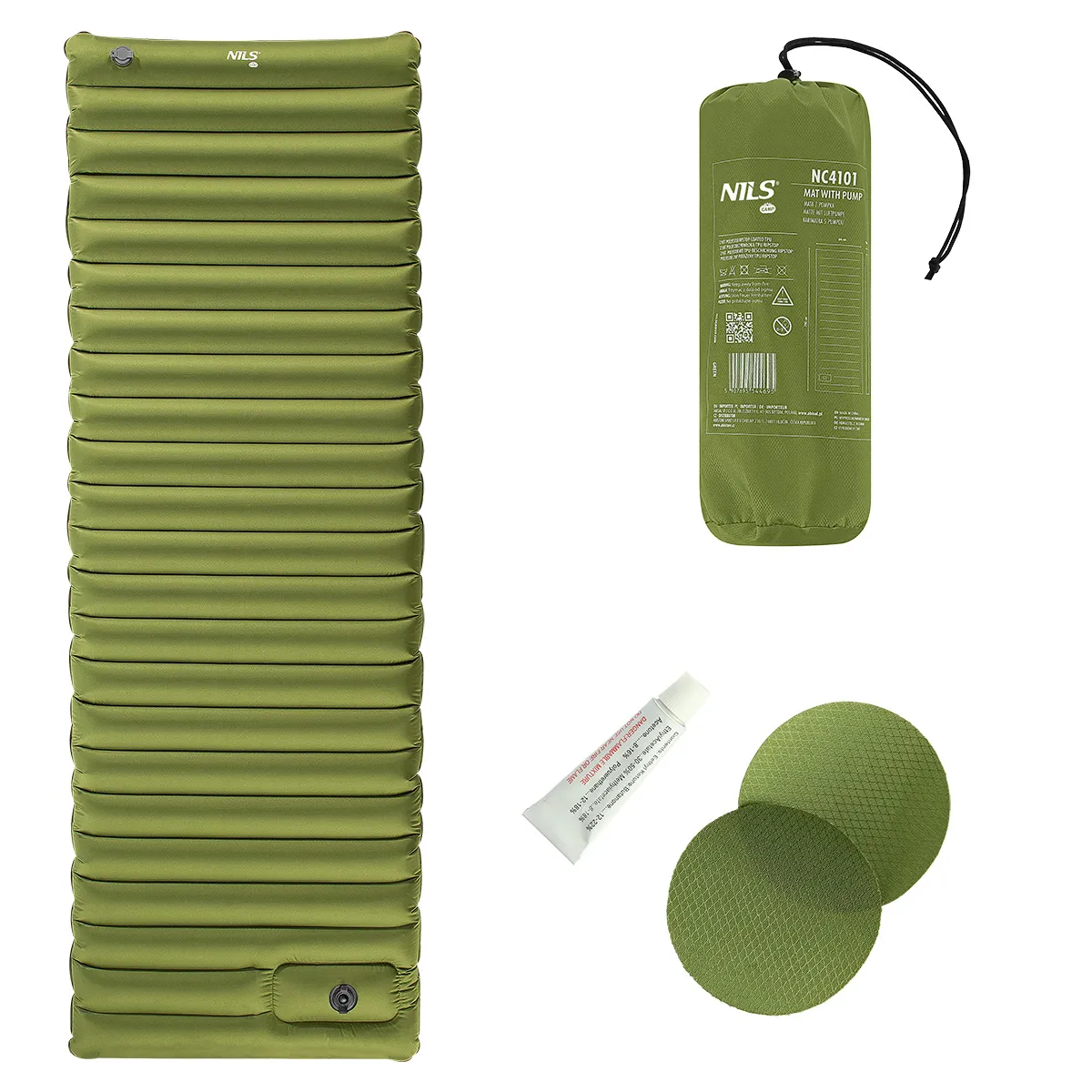 zelena prostirka s ugrađenom pumpom 9 cm nils camp - slika 3