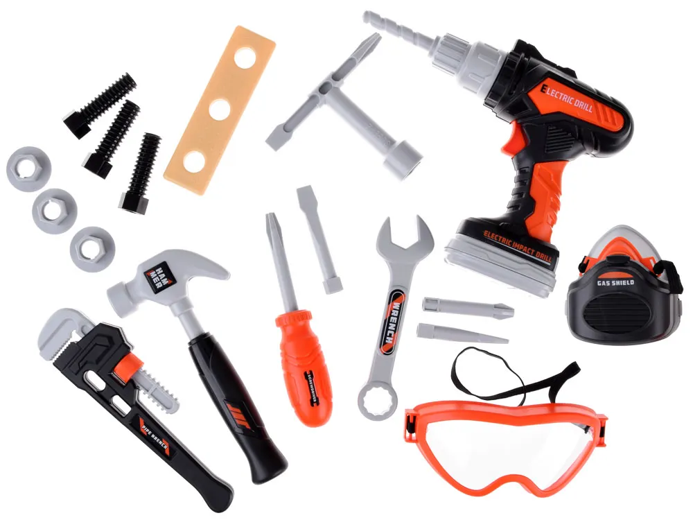 veliki set alata diy sivo-narančasti - slika 4