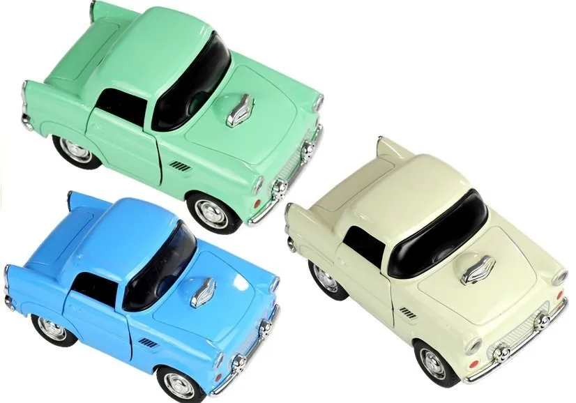metalni automobili na navijanje - stari klasični modeli u više boja - slika 8