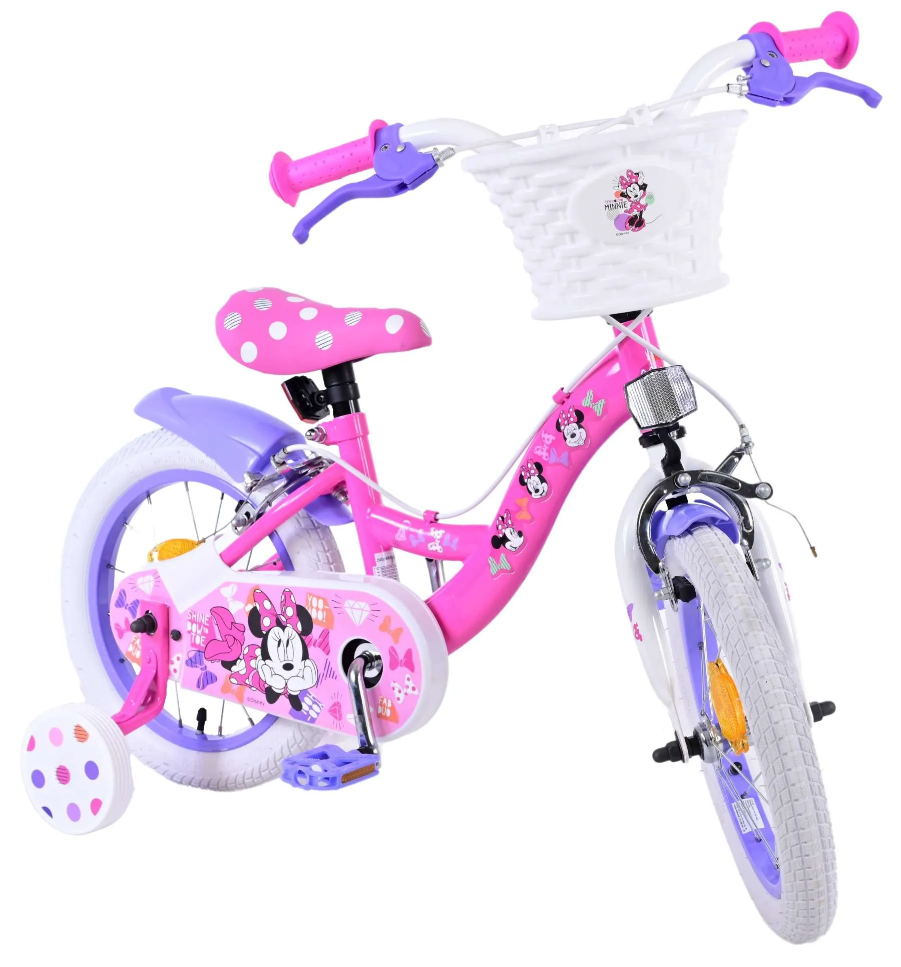 volare dječji bicikl minnie kids 14" s dvije ručne kočnice - slika 7