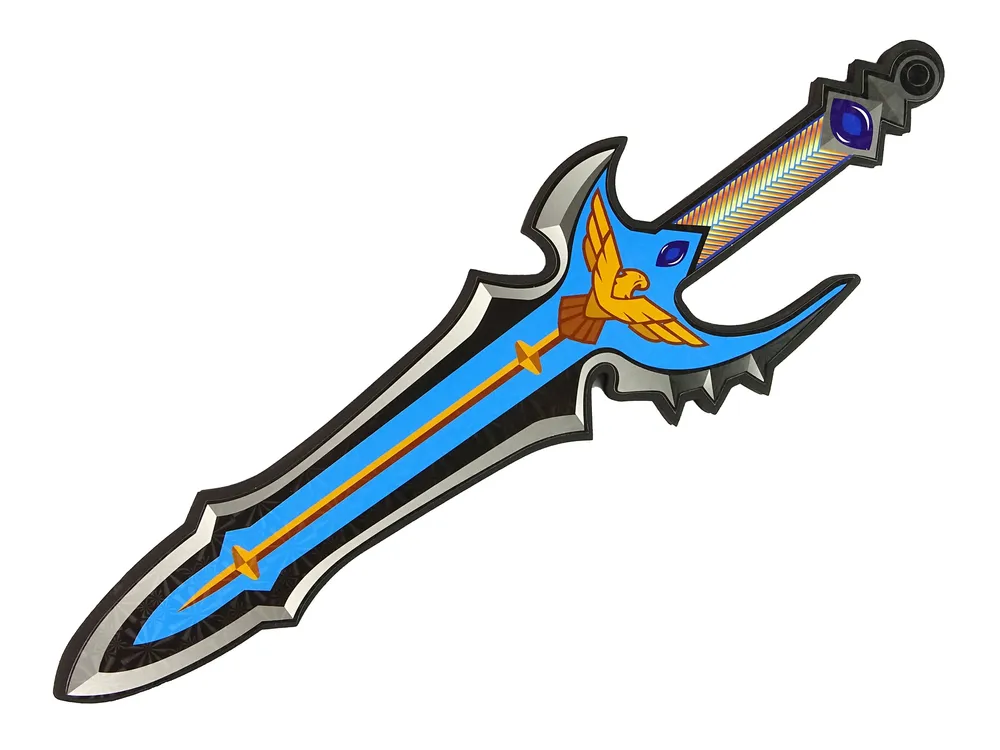 komplet warrior sa štitom i mačem od eva pjene - žuto-plavi - slika 4