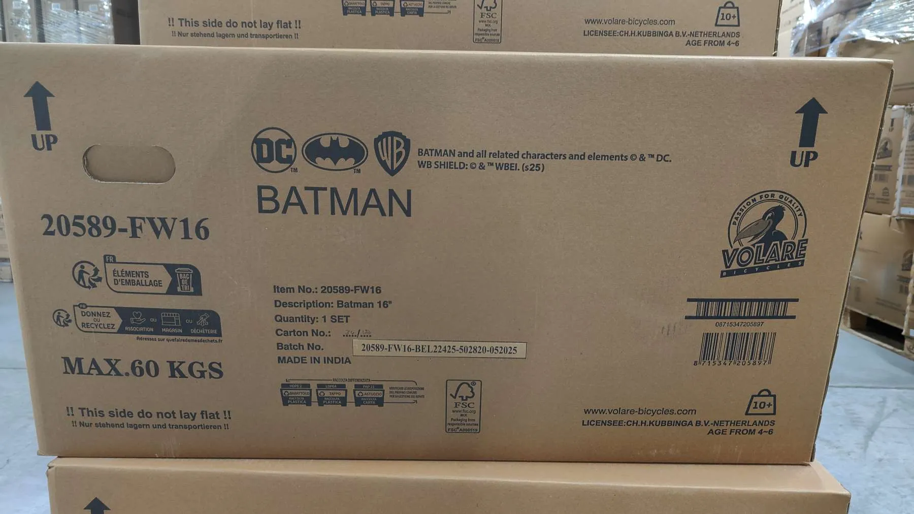 volare dječji bicikl batman 16″ crne boje, s dvije ručne kočnice - slika 14