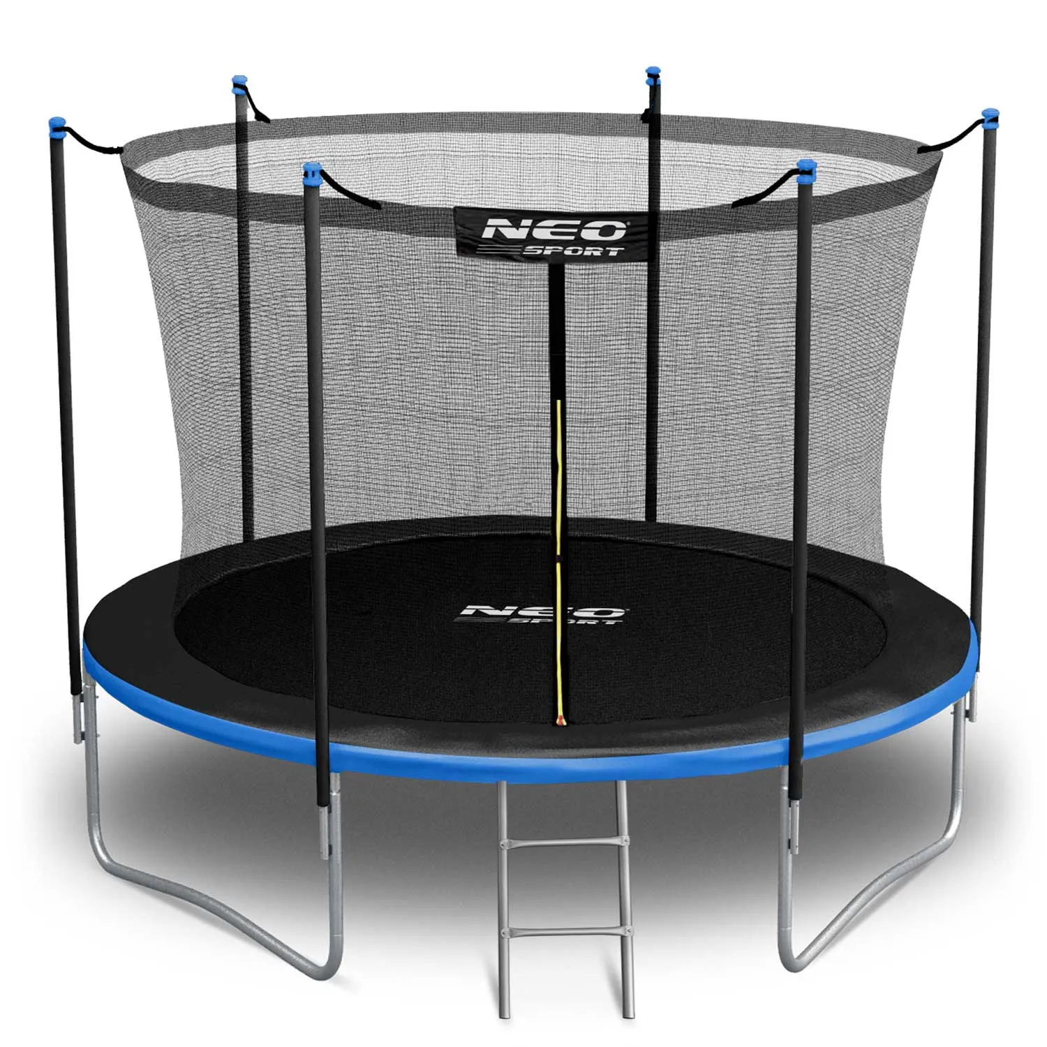 neo-sport vrtni trampolin 183 cm (6 ft) s unutarnjom mrežom i ljestvama,plavi - slika 5