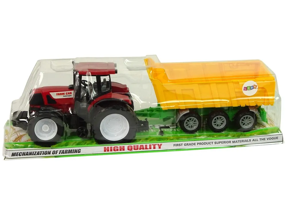 traktor s prikolicom crveno - žuti 50cm - slika 7