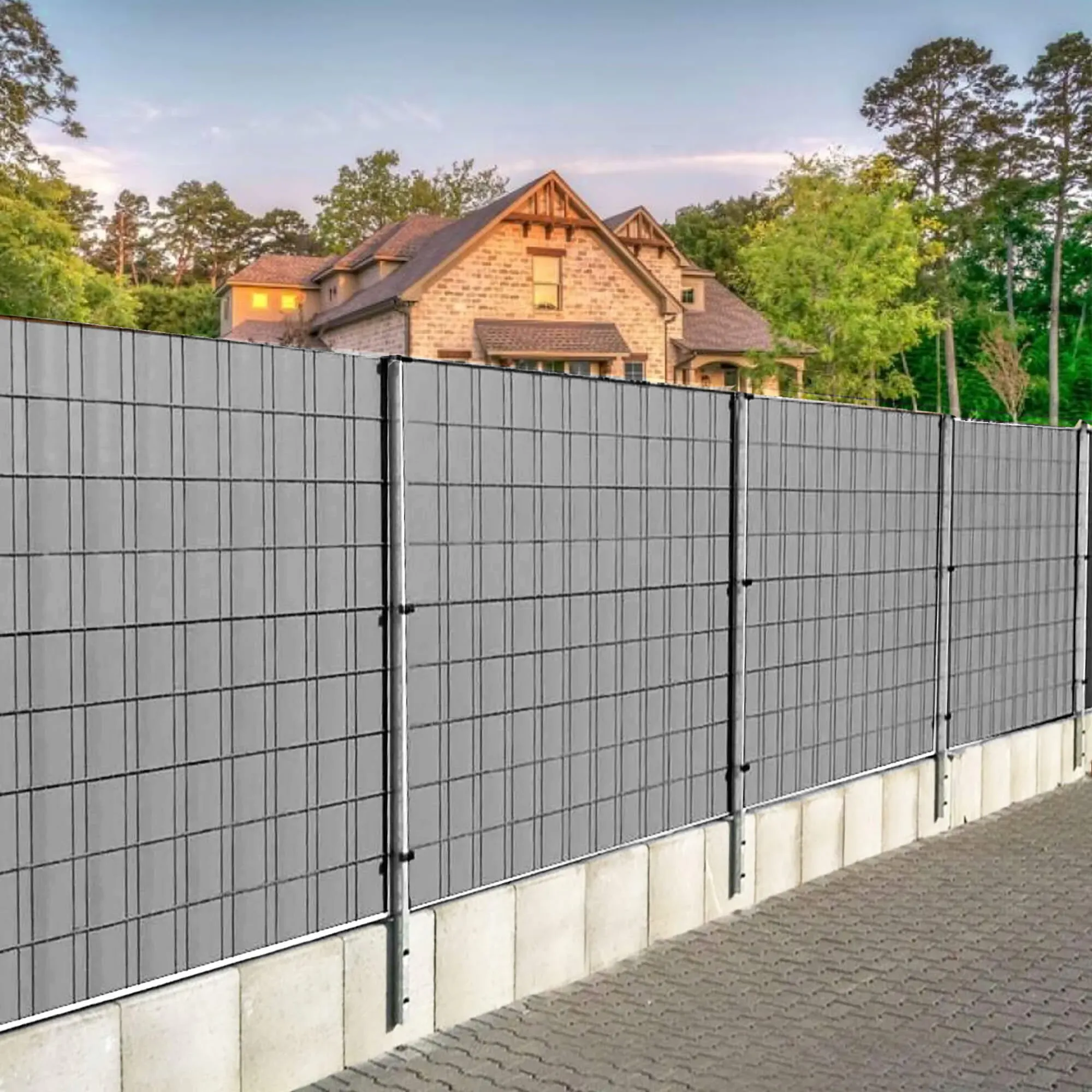 svijetlosiva traka za ogradu 4,75 x 35 metara 450 g po kvadratnom metru 20 kopči - slika 6