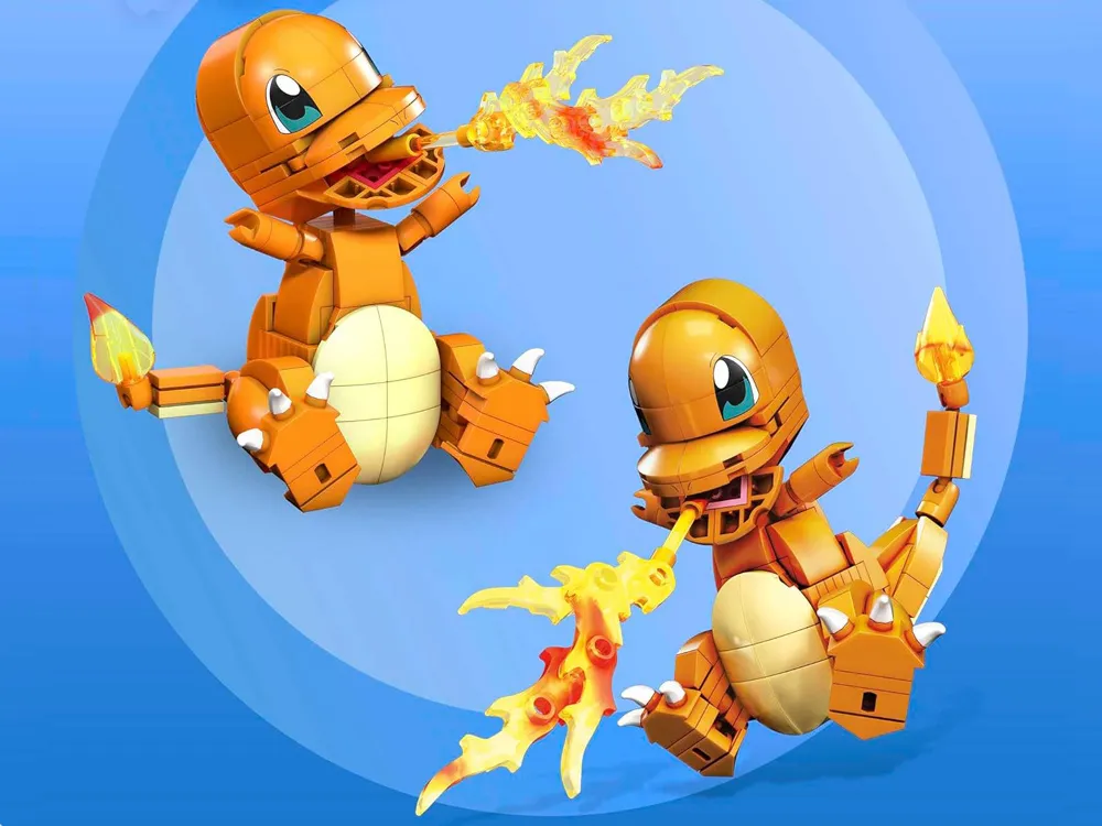 mattel mega pokémon charmander građevinske kocke 10 cm 180 komada za6186 - slika 3