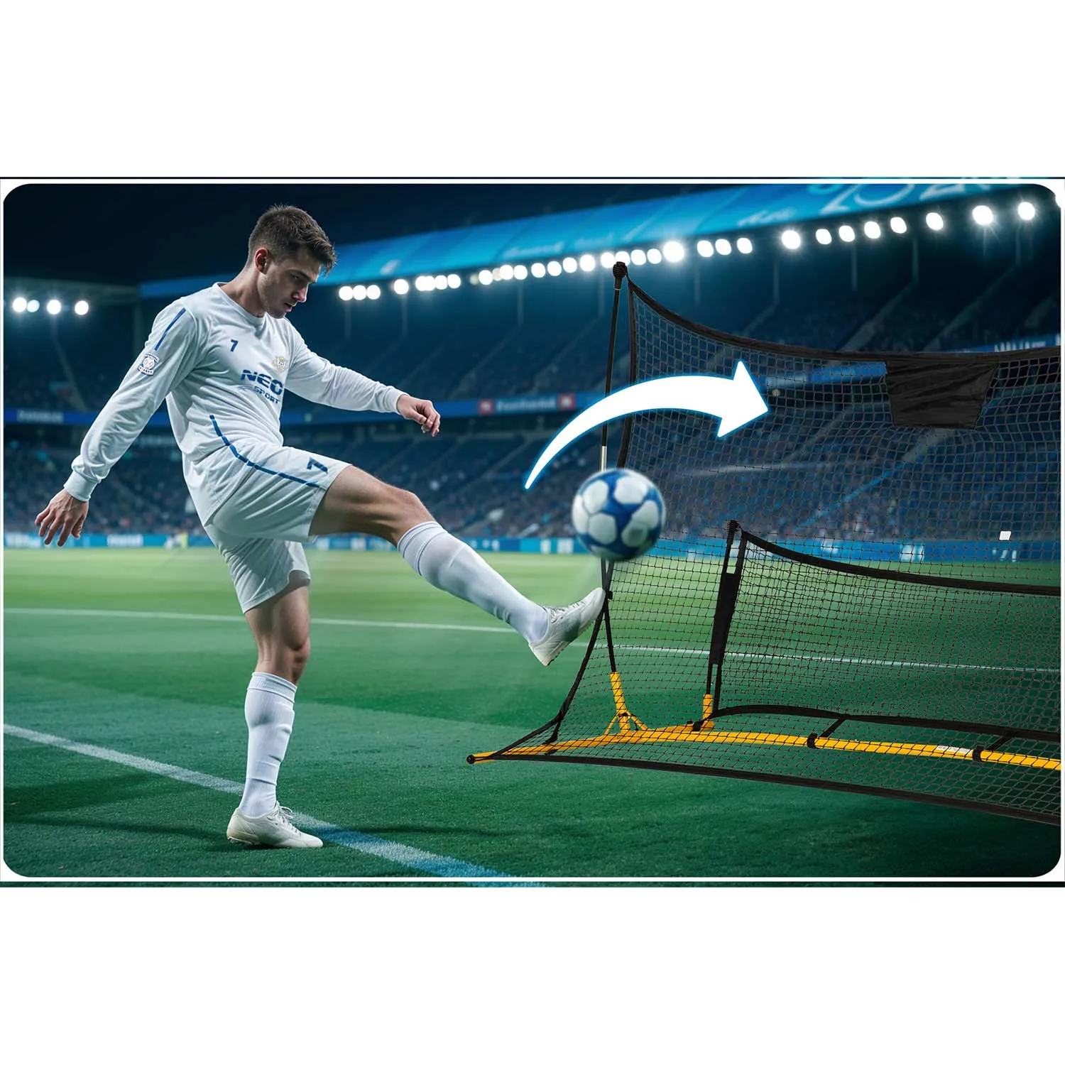 neo-sport mreža za trening skakača 210 x 120 x 35 cm - slika 5