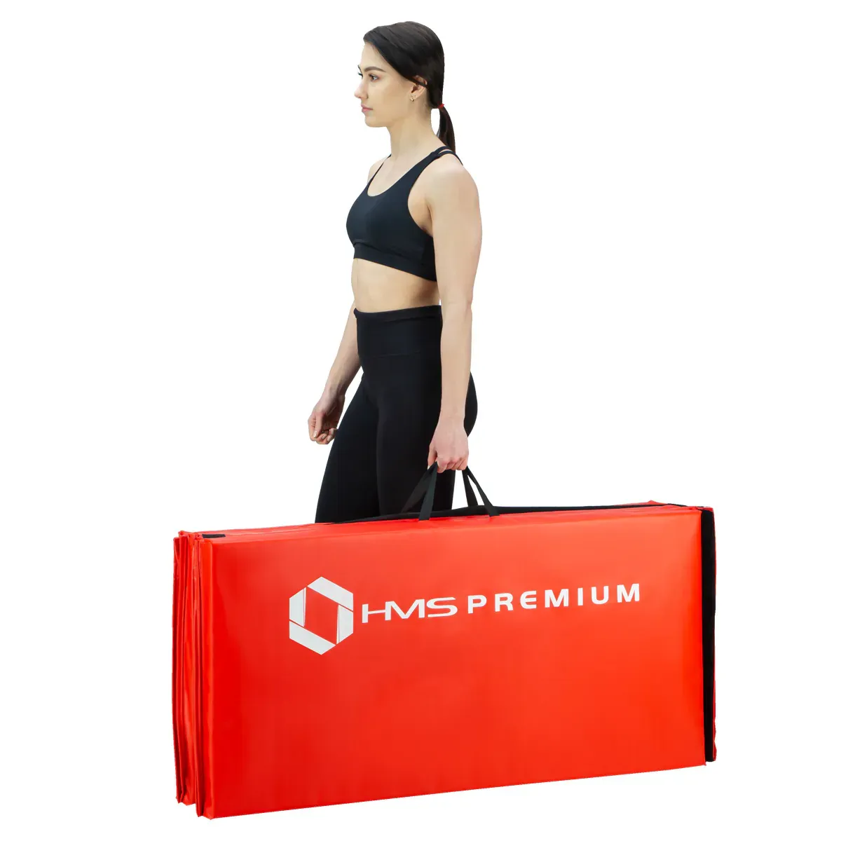 gimnastički sklopivi madraci 2400x1200mm crveni hms premium - slika 4