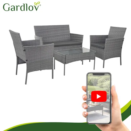 gardlov vrtni namještaj od ratana boje antracita - slika 7