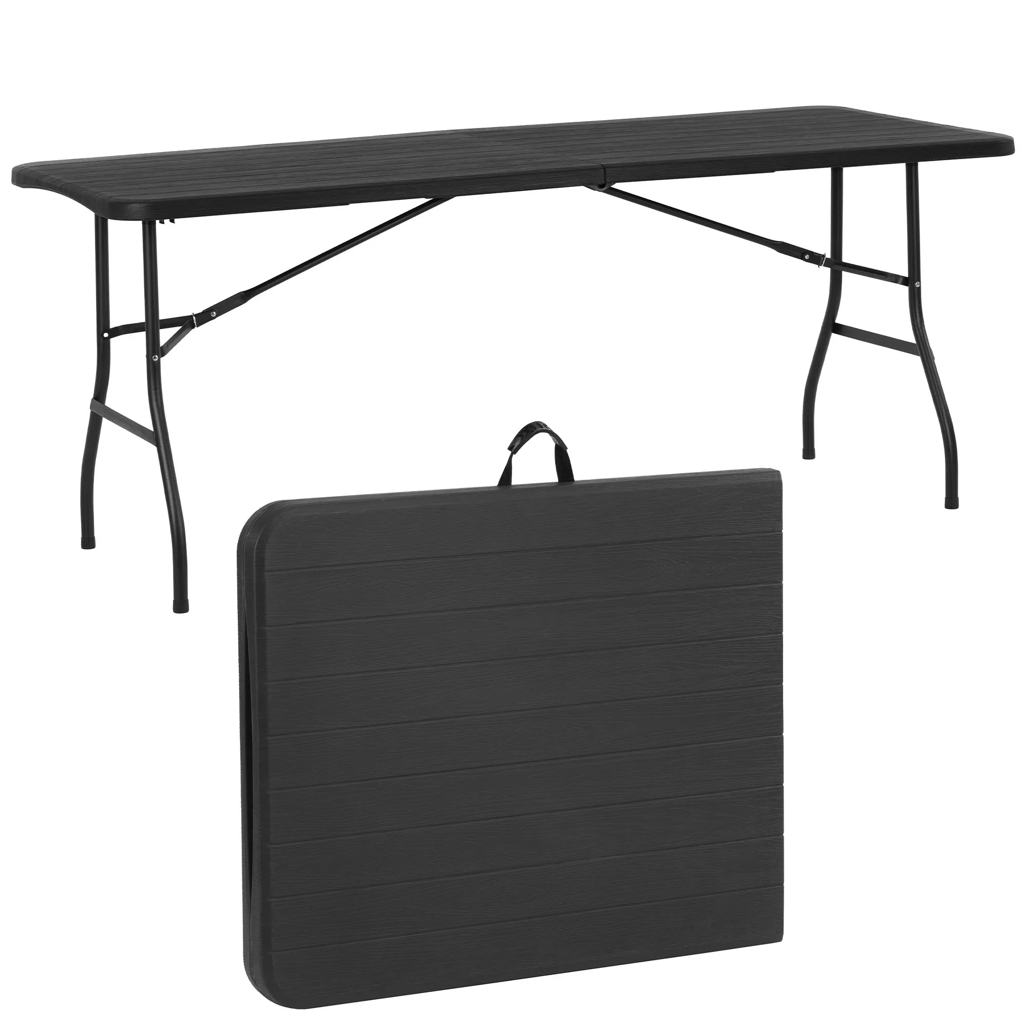 sklopivi catering stol 180 cm, crni - slika 9