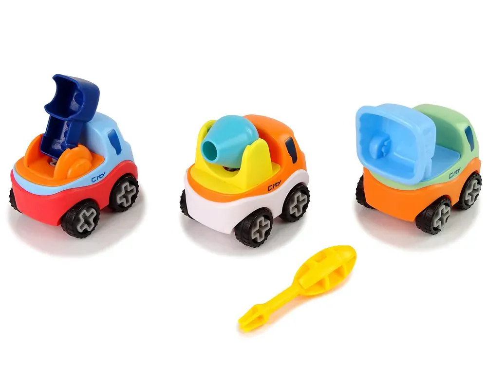 montessori dječji set od 3 građevinskih vozila s odvijačem - slika 2