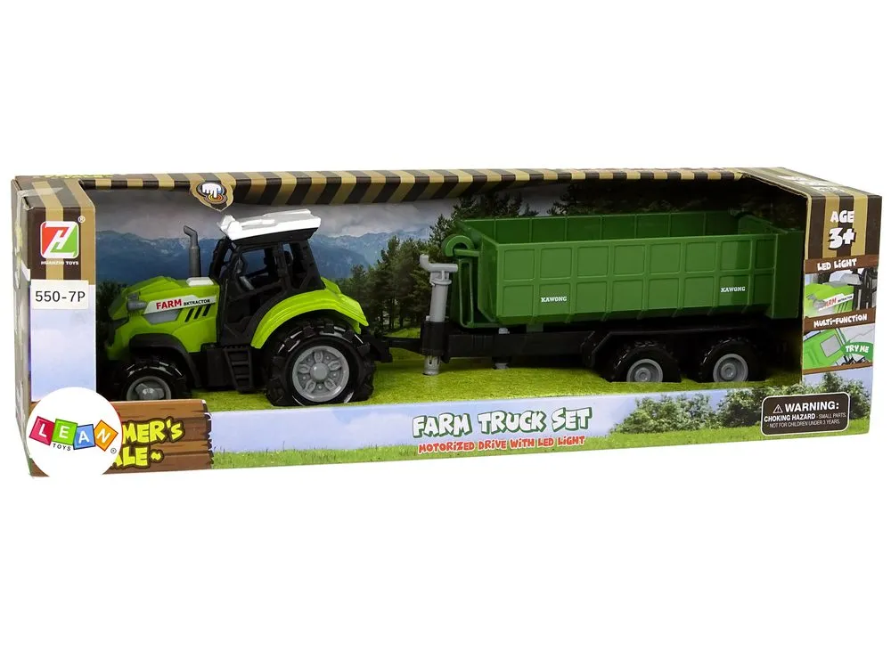 traktor s odvojivom prikolicom zeleni - slika 7