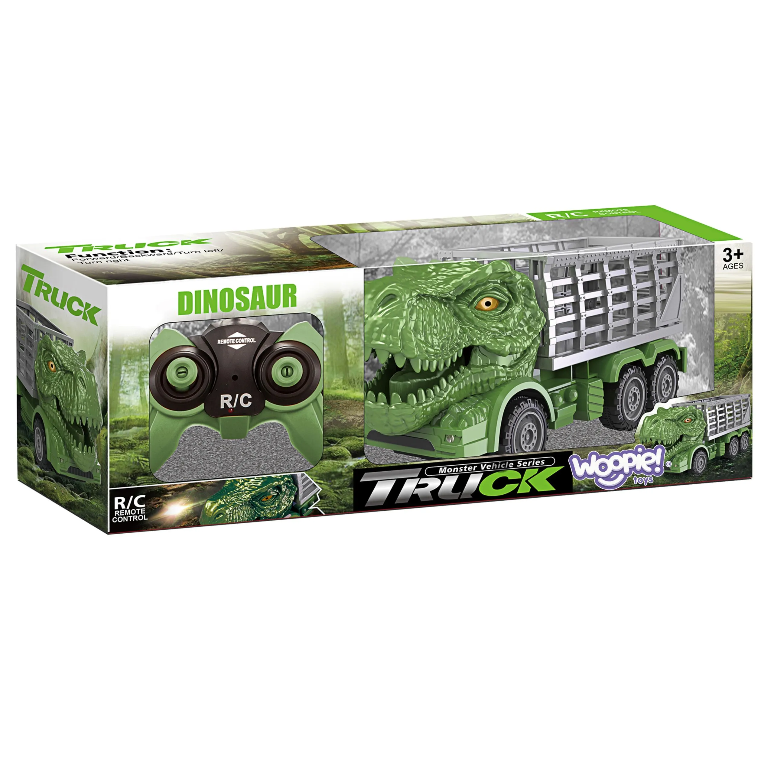 woopie automobil na daljinsko upravljanje, dinosaur + figurica - slika 4