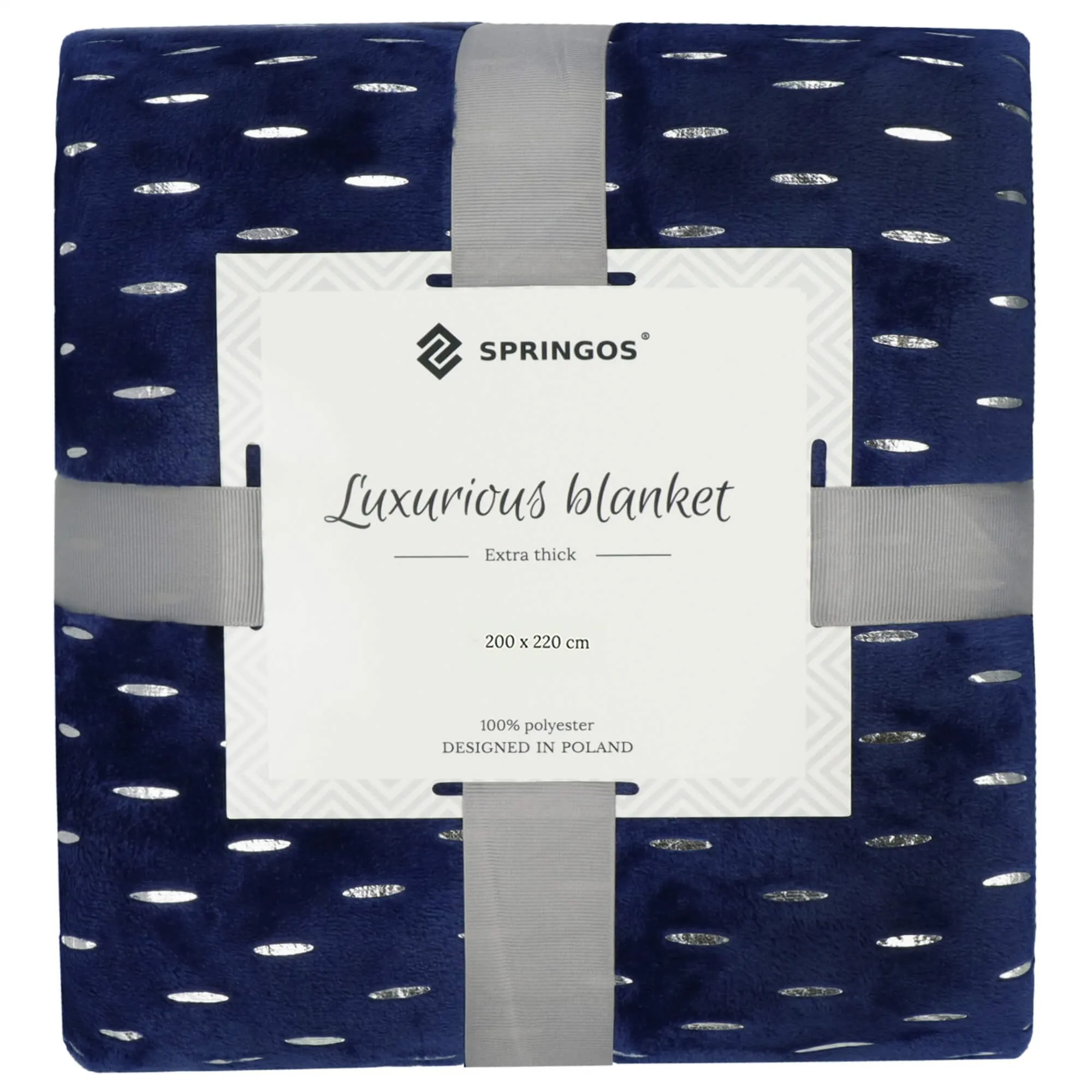 deka tamnoplava srebrna 200 x 220 cm - slika 4