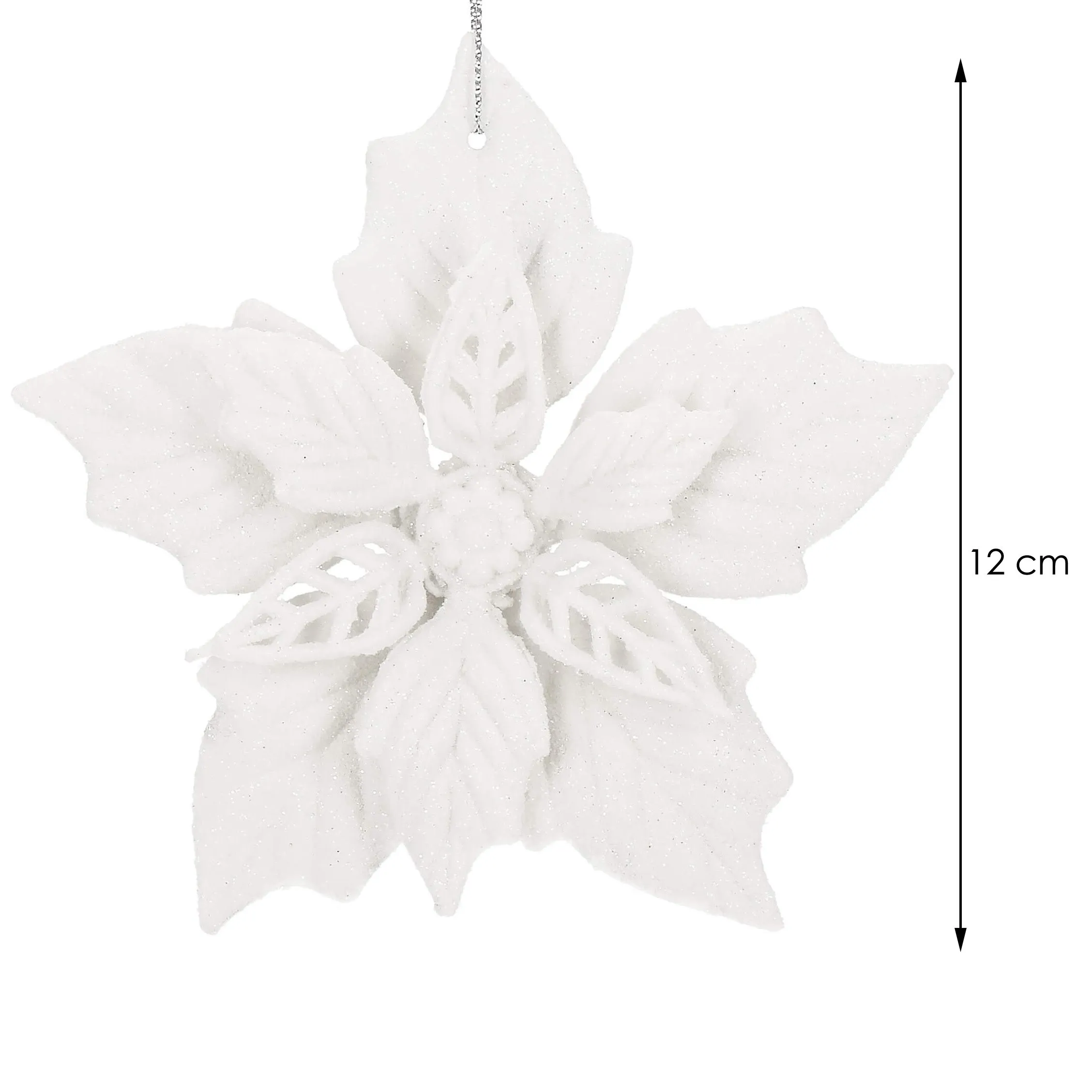 božićni ukras – visina 12 cm, bijela - slika 11