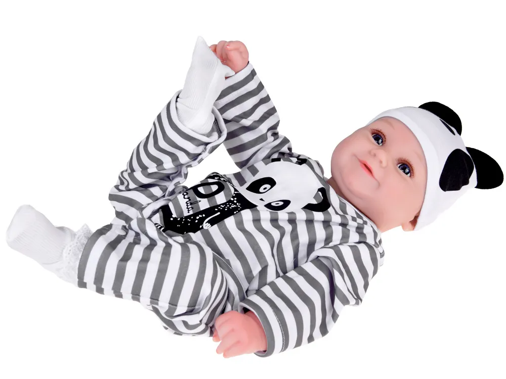 mekana lutka baby boy u panda pidžami - slika 4
