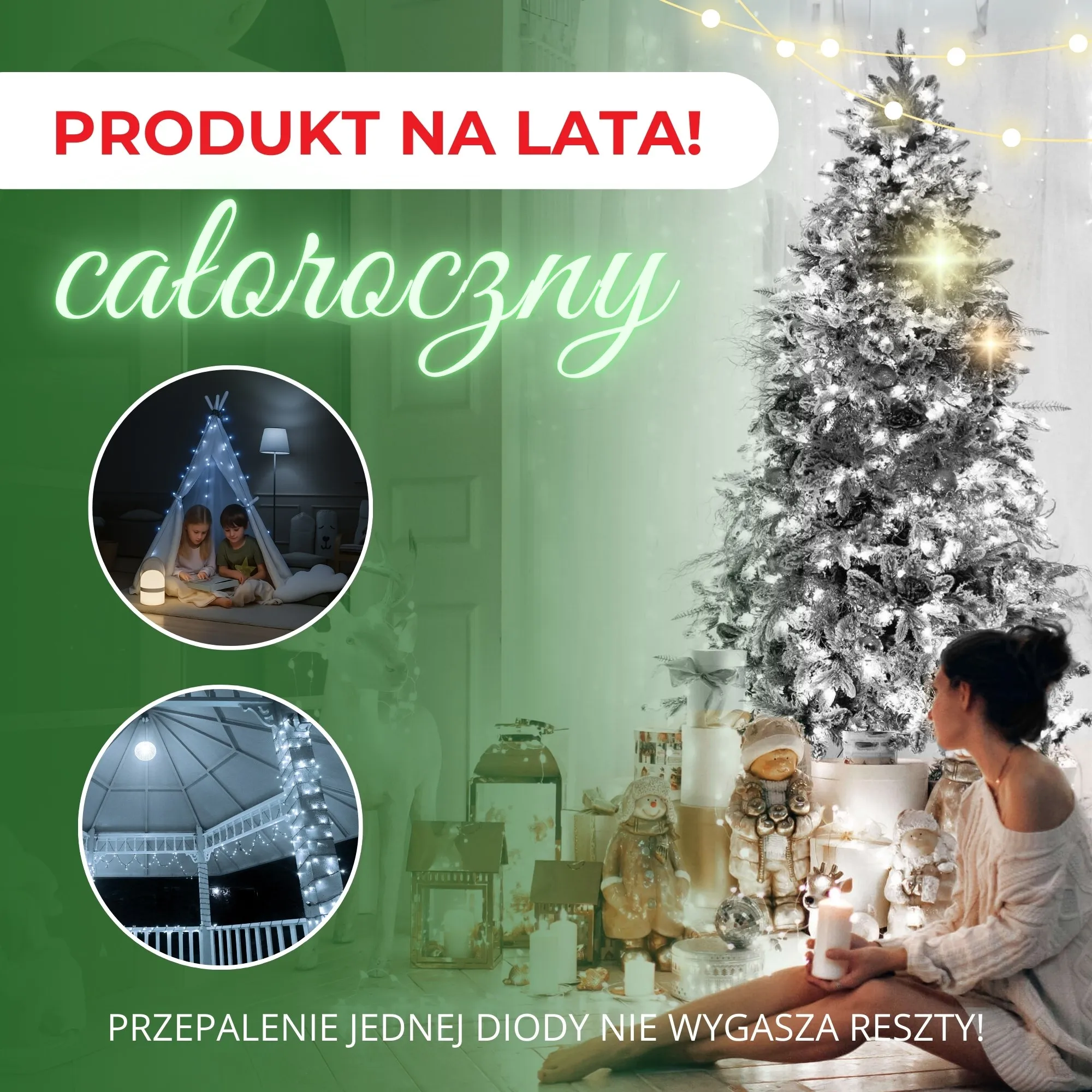 božićne led lampice s efektom treperenja 1000 led - slika 11
