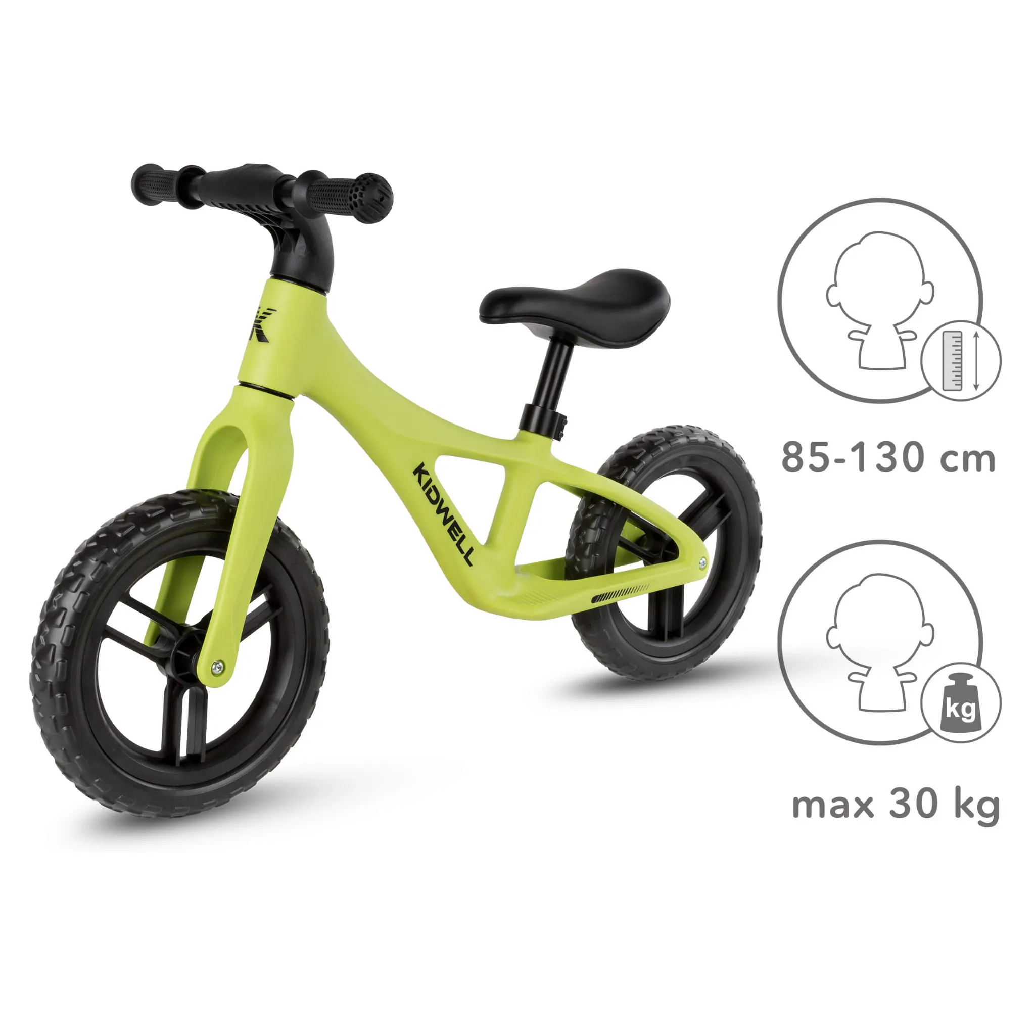 kidwell jogo dječji bicikl bez pedala, zeleni - slika 7