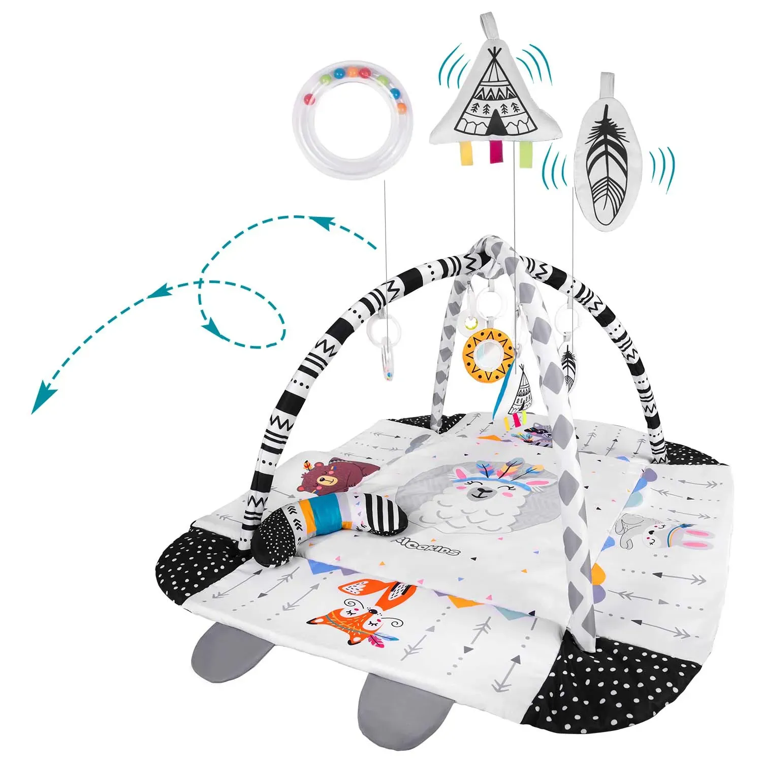 boho ricokids interaktivna edukativna prostirka 110 × 100 cm - slika 9