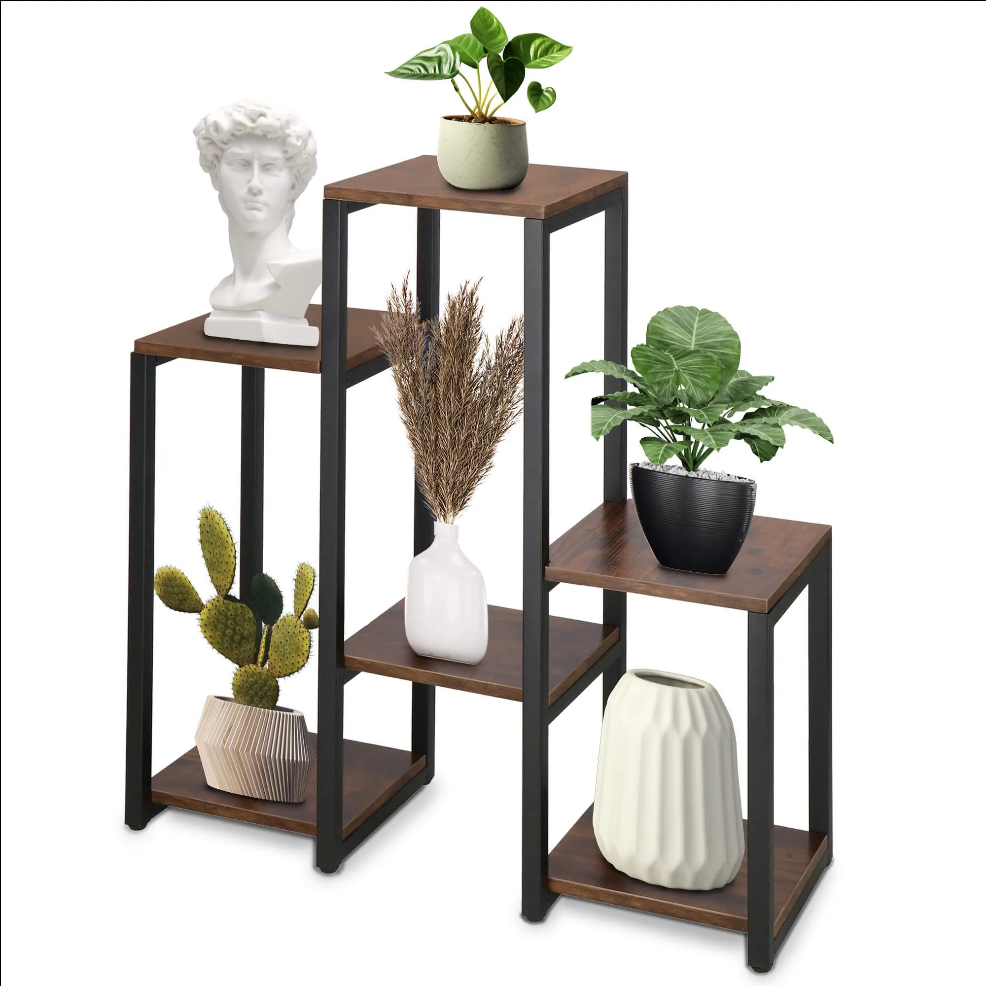 metalni stalak za cvijeće s 6 razina 62 x 24 x 80 cm - slika 4