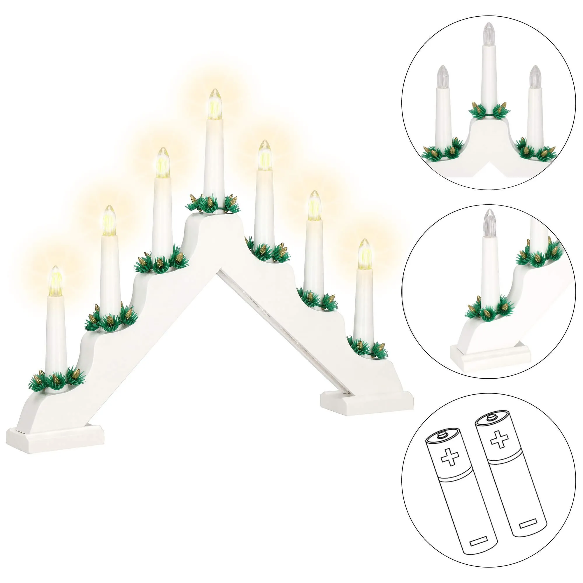 dekorativni svijećnjak s 7 led lampica - slika 11