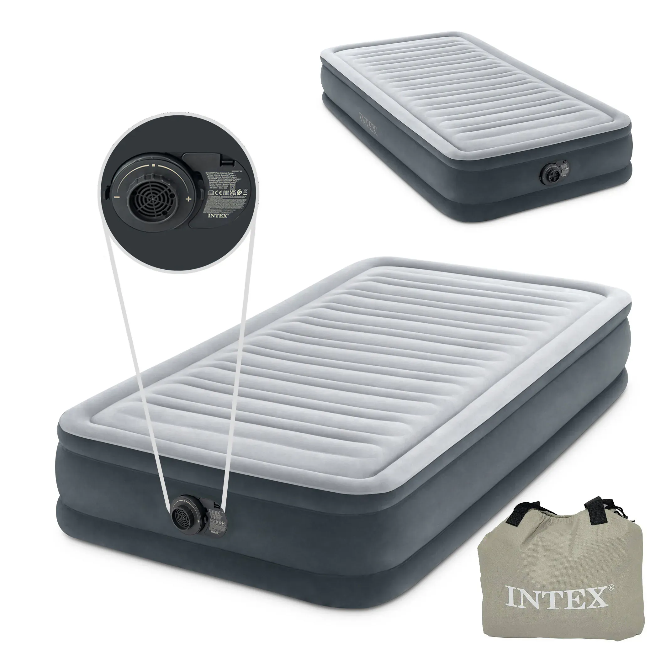 intex veliki madrac na napuhavanje s električnom pumpom 191 x 99cm - slika 2