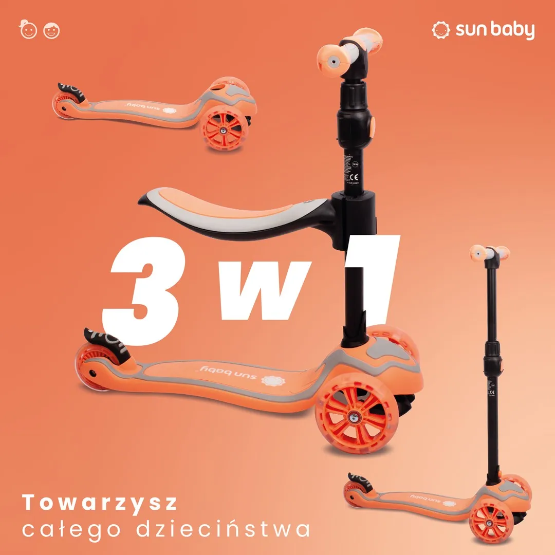 romobil za ravnotežu na 3 kotača 3u1 rozi - slika 4