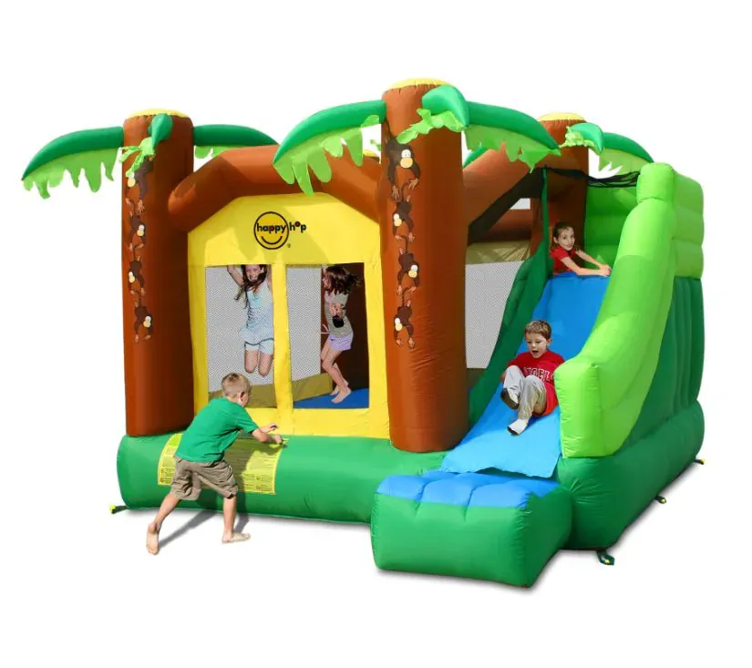 happy hop dvorac na napuhavanje jungle s toboganom - slika 2