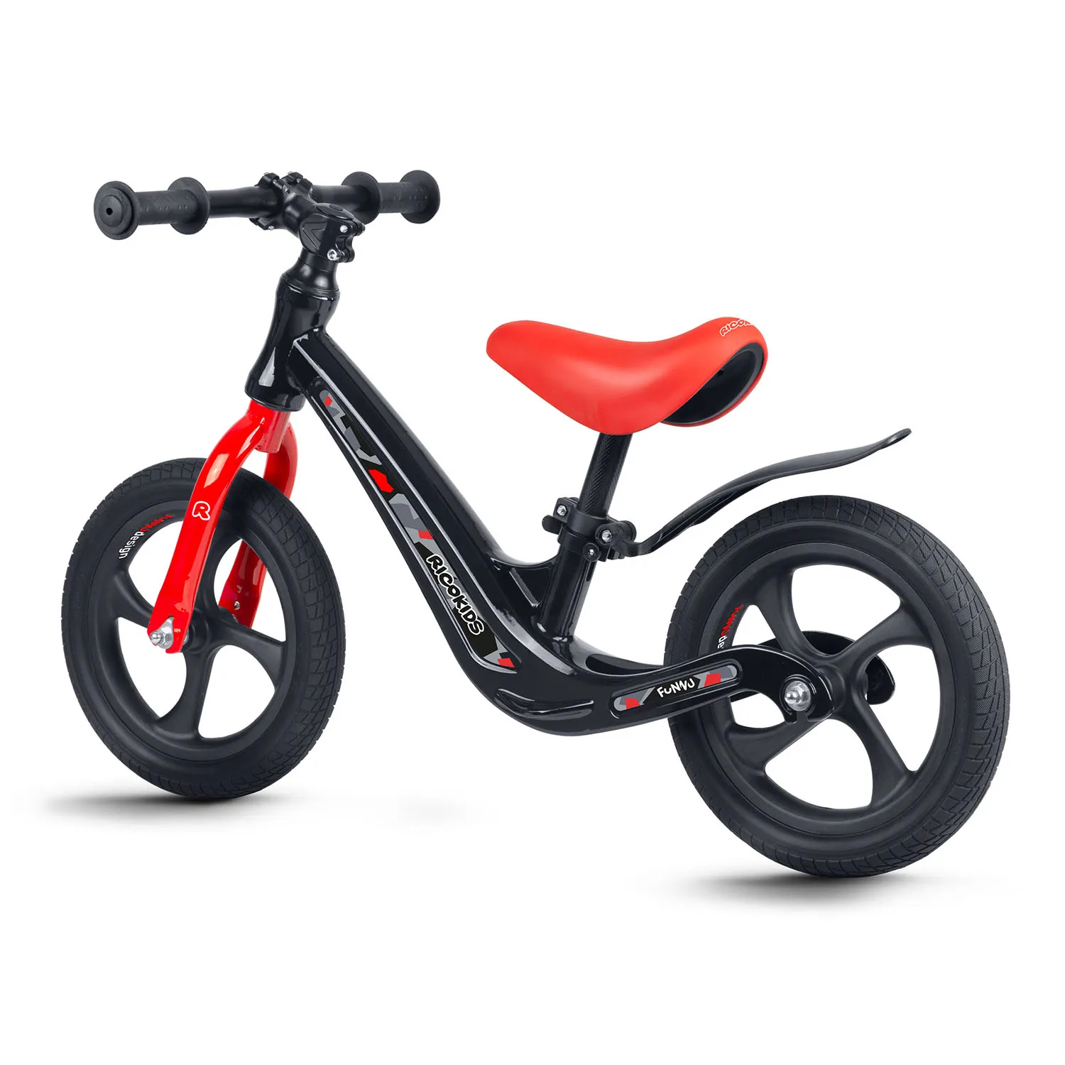 ricokids funnu bicikl bez pedala, crno narančasti - slika 4